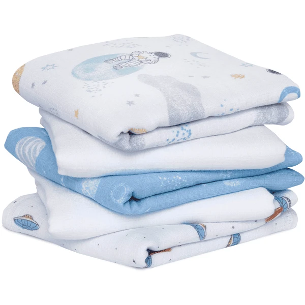 Aden + Anais™ Essential S Boerendoekjes Space Explore Rs 5-pack - Afbeelding 3