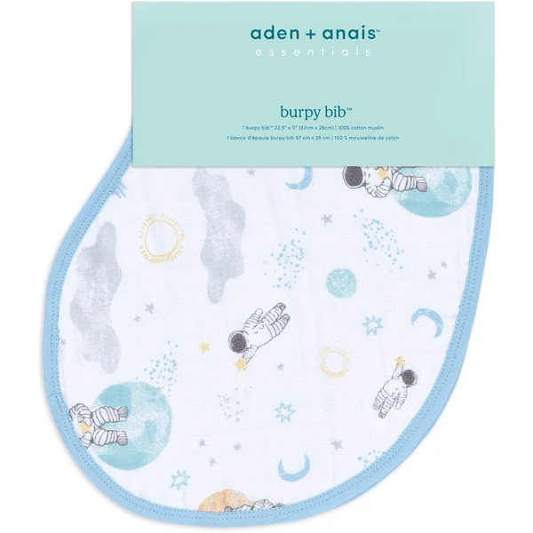 Aden + Anais™ Essential S Burpy Bip Katoen Mousseline Slabbetje Space Explore Rs - Afbeelding 5