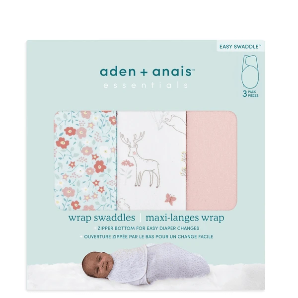 Aden + Anais™ Essential S Easy Swaddle™ Wrap-around Pucksack 3-pack Sprookje Flower - Afbeelding 5