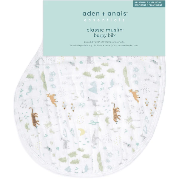 Aden + Anais™ Essential S Katoenen Mousseline Baby Slabbetje Voyage - Afbeelding 4