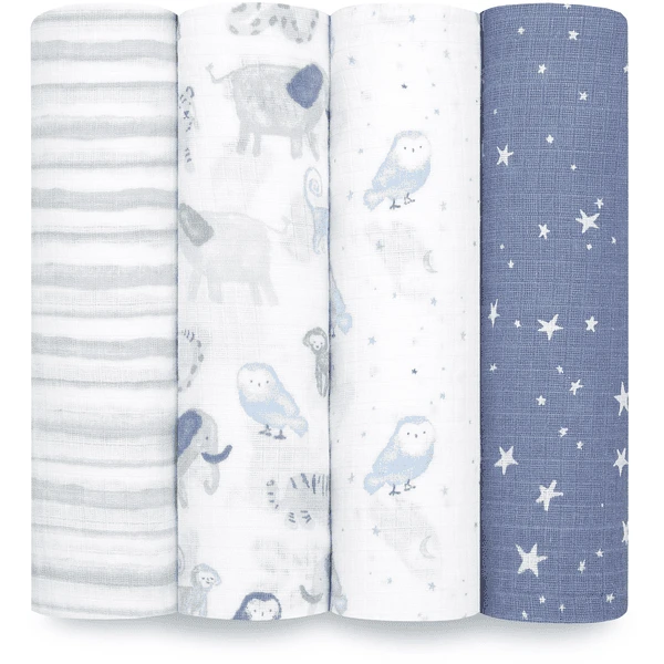 Aden + Anais™ Essential S Katoenen Mousseline Draagdoek 4-pack Time To Dream