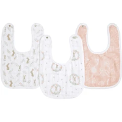 Aden +anais™ Muslin Slabbetjes Blush Ing Bunnies 3-pack