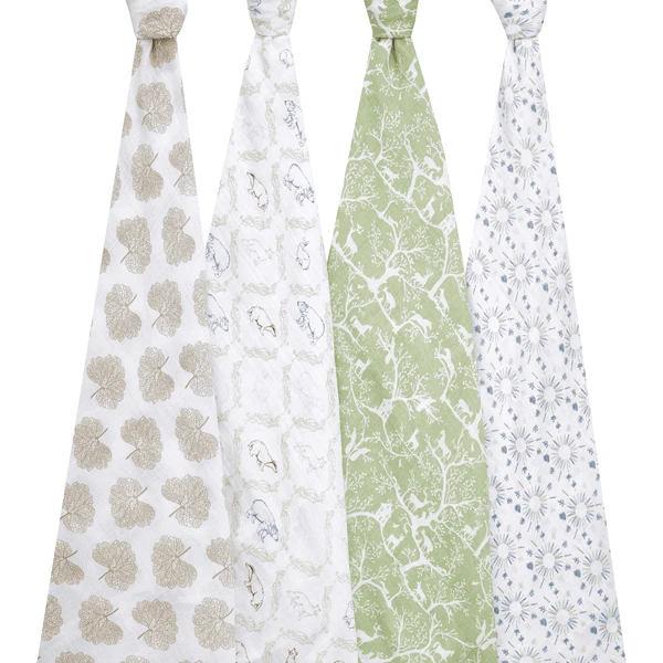 Aden +anais™ Musslin Puck Sling 4-pack Harmony 112 X 112 - Afbeelding 2