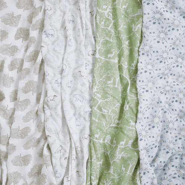 Aden +anais™ Musslin Puck Sling 4-pack Harmony 112 X 112 - Afbeelding 3