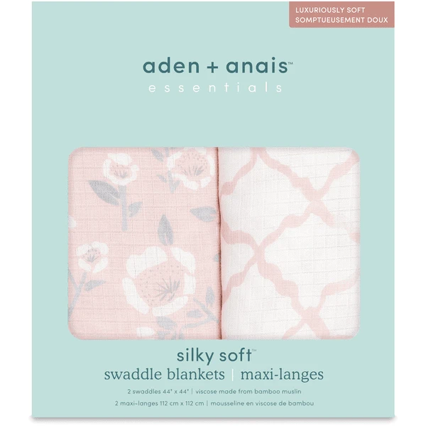 Aden + Anais™ Zijdezachte Mousseline Draagdoek 2 Pak Stencil - Afbeelding 3