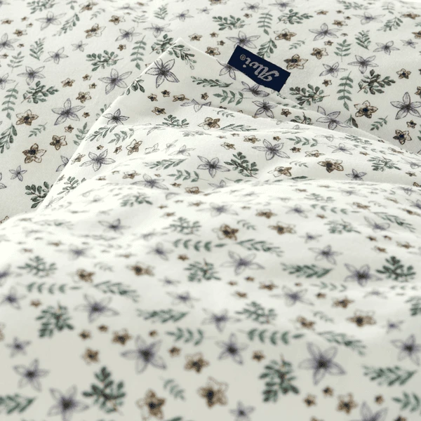 Alvi ® Beddengoed Petit Fleurs Groen/wit 80 X 80 Cm - Afbeelding 2