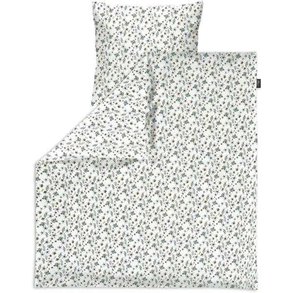 Alvi ® Beddengoed Petit Fleurs Groen/wit 80 X 80 Cm