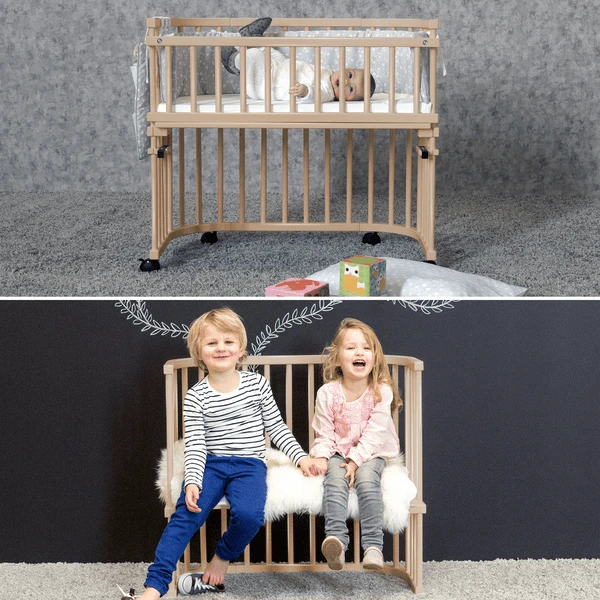 Babybay Boxspring Co-sleeper Comfort Plus Naturel Gelakt - Afbeelding 4