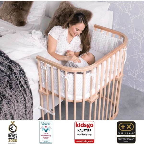Babybay Co-sleeper Boxspring Natuur Gelakt - Afbeelding 2