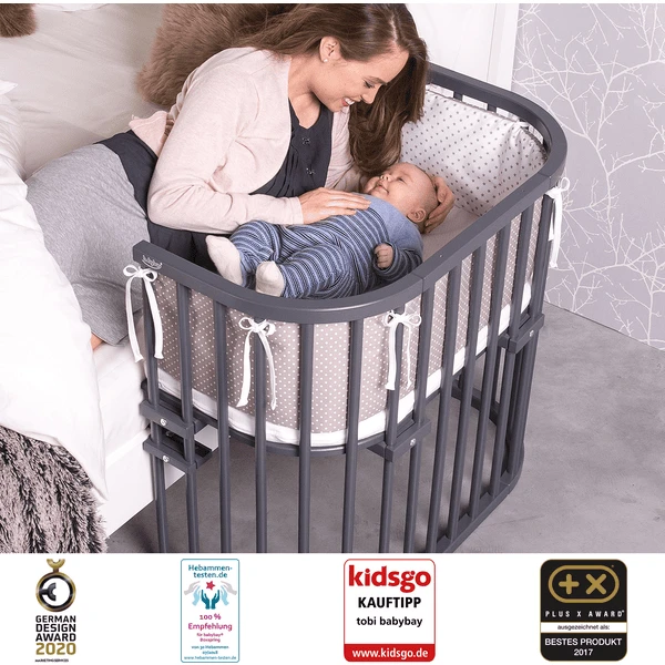 Babybay Co-sleeper Original Grijs Extra Geventileerd - Afbeelding 2