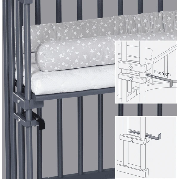Babybay Co-sleeper Original Grijs Extra Geventileerd - Afbeelding 4