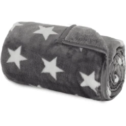 Babybay Knuffeldeken Donkergrijs Ster Wit