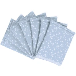 Babybay ® Nestchen Ultra Fresh Piqué Geschikt Voor Model Maxi, Boxspring, Comfort , Midi En Comfort Plus, Azuur Sterren Wit