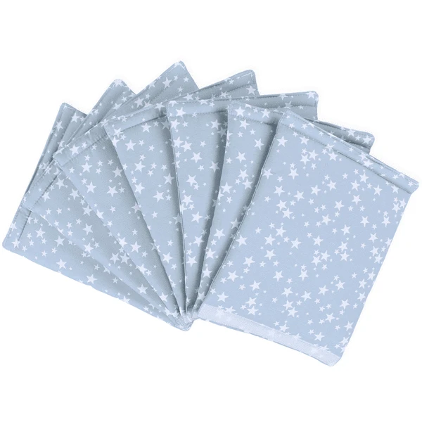 Babybay ® Nestchen Ultra Fresh Piqué Geschikt Voor Model Maxi, Boxspring, Comfort , Midi En Comfort Plus, Azuur Sterren Wit - Afbeelding 5