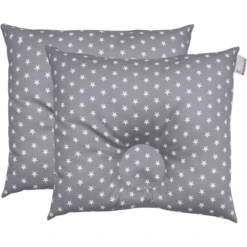 BabyDorm® Preventief Kussen EasyDorm Jonna Grijs Met Witte Sterretjes