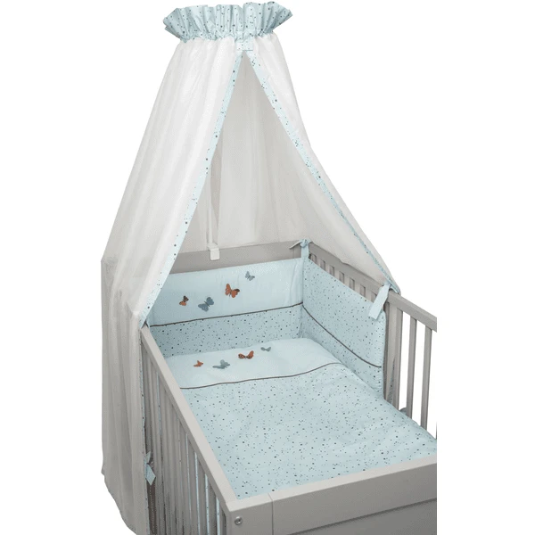 Be Be 's Collectie Mousseline Beddenset 3st 3D Vlinder Mint
