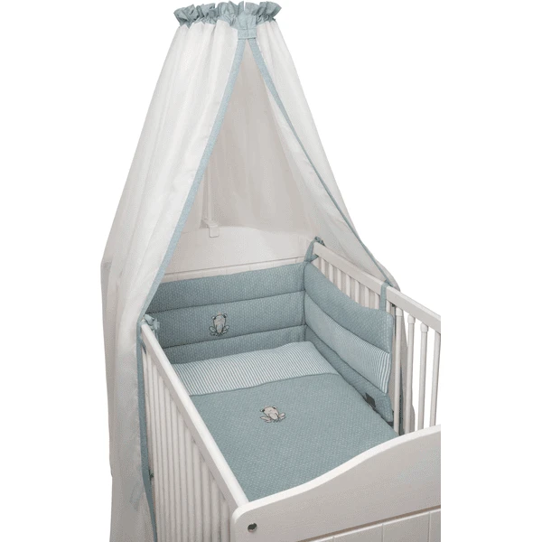 Be Be 's Collectie Mousseline Beddenset 3st Kikker King Groen - Afbeelding 2