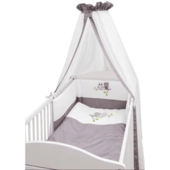 Be Be 's Collection Beddenset 3-delig Uilen Roze