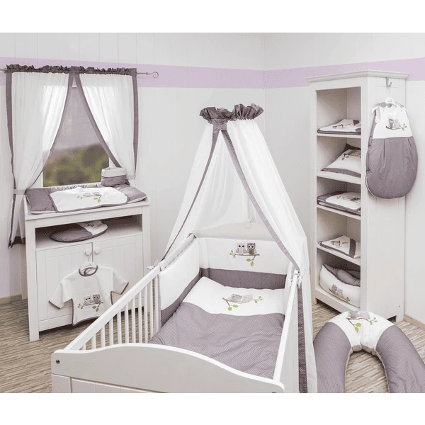 Be Be 's Collection Beddenset 3-delig Uilen Roze - Afbeelding 4