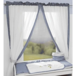 Be Be 's Collection Gordijn 2 Lussen Uilen Blauw 100 X 240 Cm