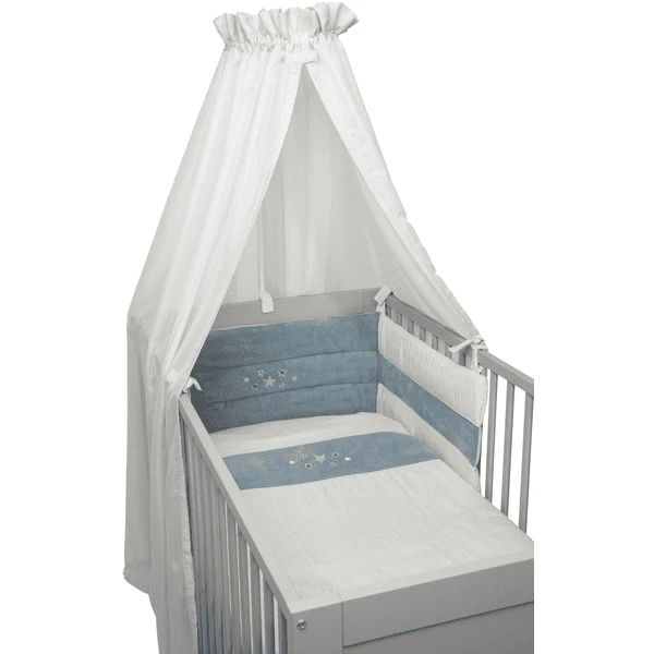 Be Be 's Collection Mousseline Bed Set 3st Star Mint - Afbeelding 2