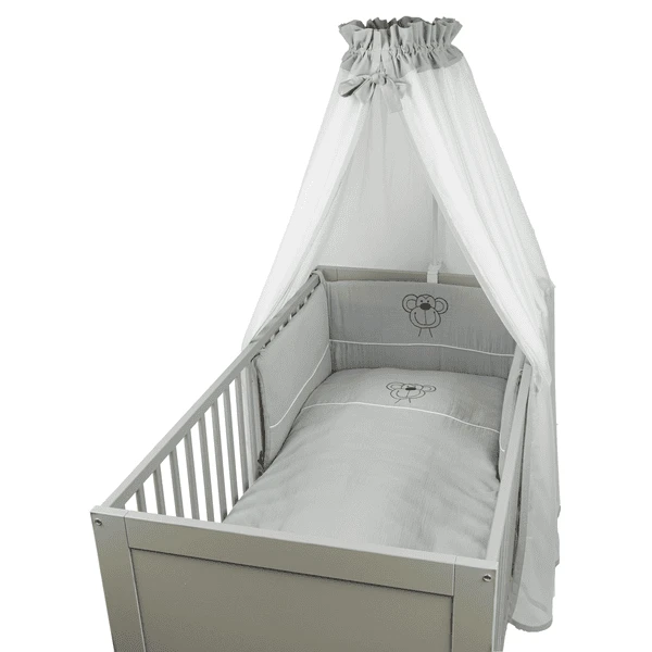 Be Be 's Collection Muslin Beddenset 3-delig Grijs 100 X 135 Cm