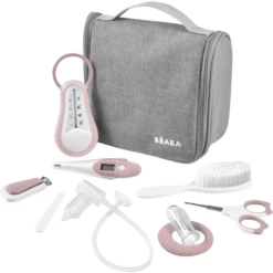 BEABA ® Hangende Toilettas Met 9 Accessoires - Antiek Roze