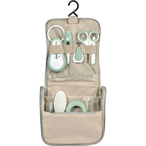 BEABA ® Hangende Toilettas Met 9 Accessoires - Saliegroen - Afbeelding 4