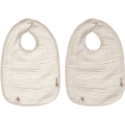 Bébé-jou Bébé Jou® Slabbetje 2-pack Puur Cotton Sand