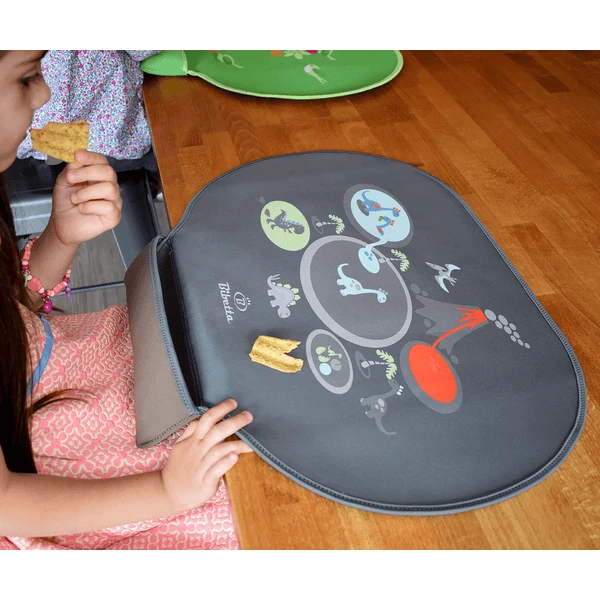 Bibetta Vierkant Set Neopreen Met Zakje Dinosaurus - Afbeelding 5