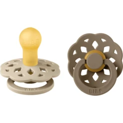 BIBS Fopspeen Boheme 0-6 Maanden Vanille / Donkere Eik