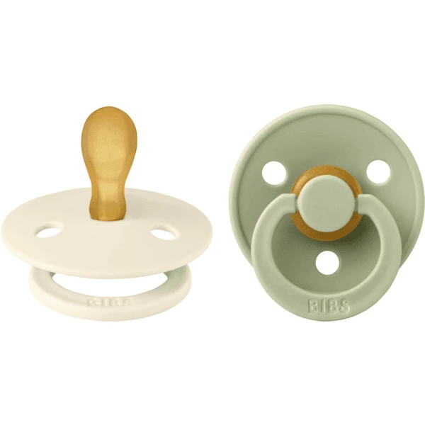 BIBS® Fopspeen Colour Symmetrische Speen Sage & Ivory 0-6 Maanden, 2st. - Afbeelding 3