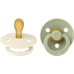 BIBS® Fopspeen Colour Symmetrische Speen Sage & Ivory 0-6 Maanden, 2st.