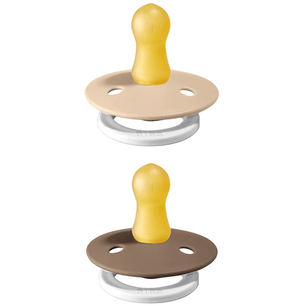 BIBS Soother Colour Donkere Eik / Vanille Night 0-6 Maanden, 2 St. - Afbeelding 3
