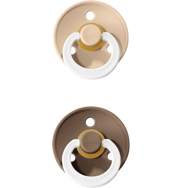 BIBS Soother Colour Donkere Eik / Vanille Night 0-6 Maanden, 2 St. - Afbeelding 4
