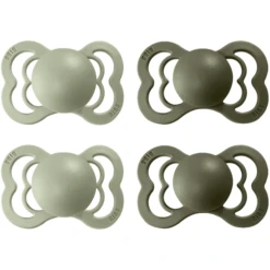 BIBS Soother Supreme Sage / Hunter Green Latex 6-36 Maanden, 4 St.