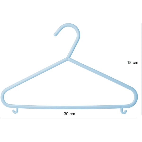 BIECO Kunststof Kleerhangers 8 Stuks Trend Blauw - Afbeelding 5