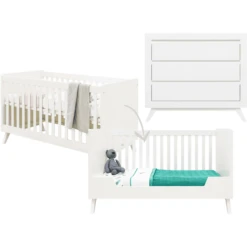 Bopita Babykamer Anne 2-delig Meegroeikamer 70 X 140 Cm Wit