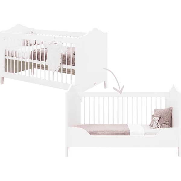 Bopita Babykamer Evi 2-delig Om Te Bouwen 70 X 140 Cm Wit - Afbeelding 2