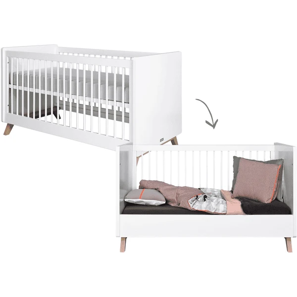 Bopita Babykamer Lynn 3-delig 70 X 140 Cm Wit / Natuur Met Commode - Afbeelding 2
