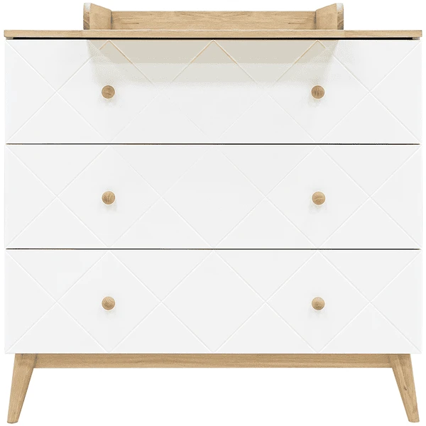 Bopita Babykamer Paris 3-delig 60 X 120 Cm Wit / Natuur Met Aankleedkussen - Afbeelding 5