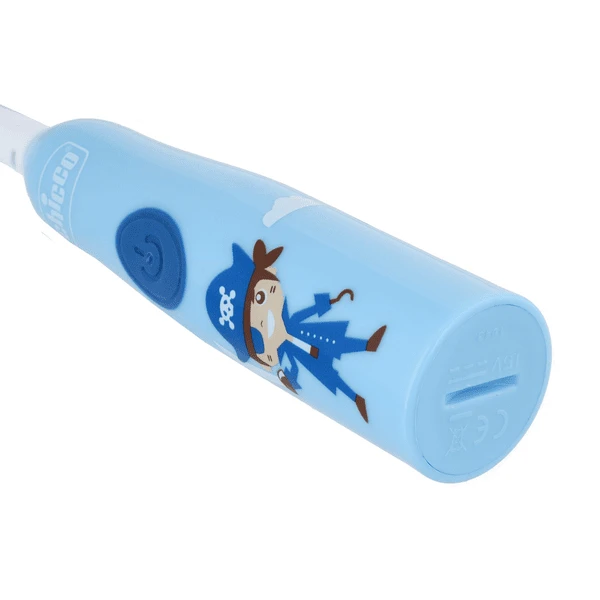 Chicco Elektrische Tandenborstel Met Vervangbare Batterij En Reserveborstel Voor Kinderen, Blauw - Afbeelding 3