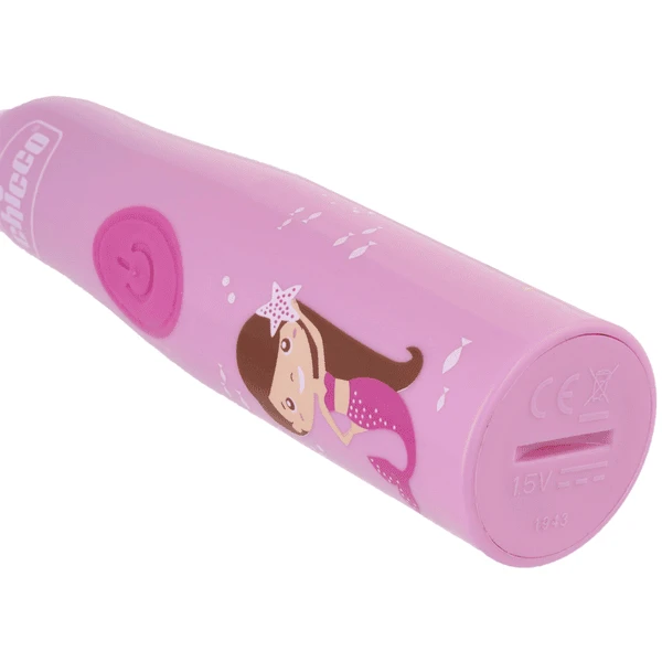 Chicco Elektrische Tandenborstel Met Vervangbare Batterij En Reserveborstel Voor Kinderen, Roze - Afbeelding 2