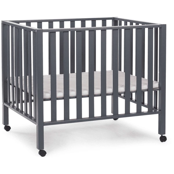 CHILDHOME Box 94 Antraciet 75 X 95 Cm + Wielen