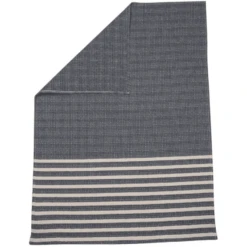 DAVID FUSSENEGGER Kinderwafeldeken Strepen Grijs