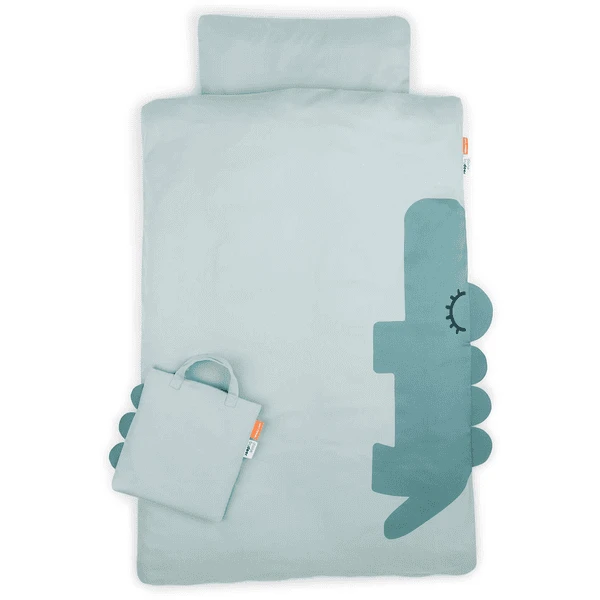 Done By Deer ™ Beddengoed Set Junior Sleepy 100 X 140 Cm Croco Blauw - Afbeelding 5