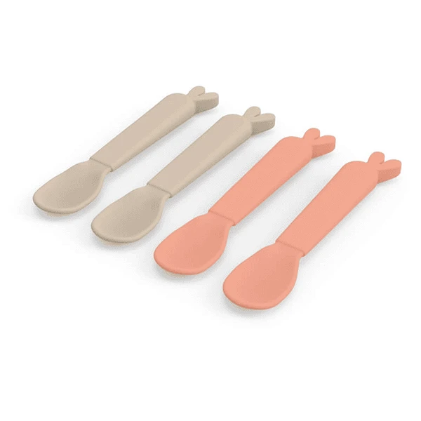Done By Deer ™ Kiddish Spoon 4-pack Lalee Sand /Coral - Afbeelding 3