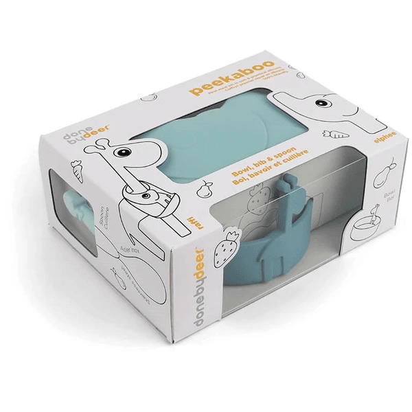 Done By Deer ™ Peekaboo Servies First Maaltijd Hert Friends In Blauw - Afbeelding 4
