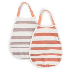 Done By Deer ™ Pull-over Slabbetje 2-pack Stripes Papaya / Roze