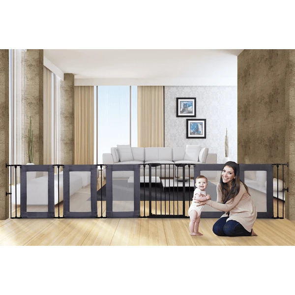 Dreambaby Dream Baby ® Brooklyn 2-in-1 Converta 6 Panels Playpen/Extra Brede Barrier, Grijs/Zwart - Afbeelding 5